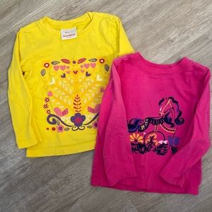 Hanna Andersson spring long sleeve shirts (sz 90)